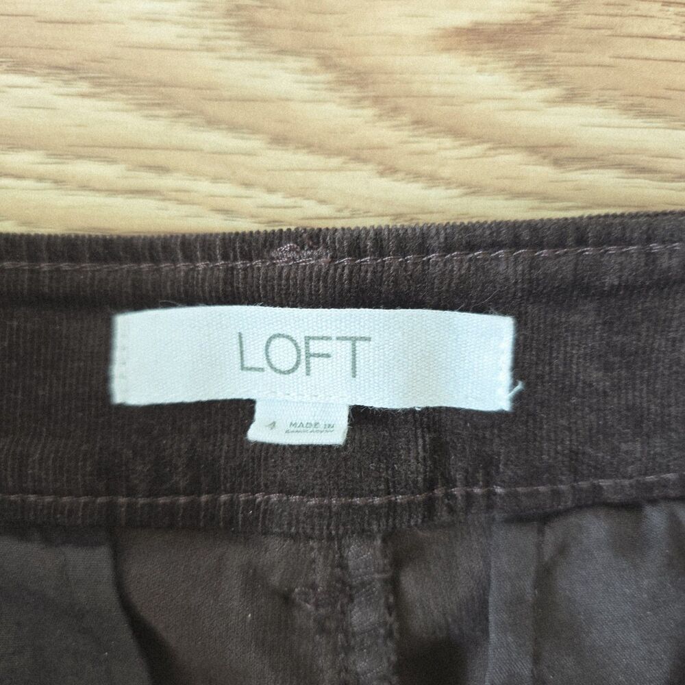 Loft Pants Womens Size 4 The Palmer Wide Leg Brush Corduroy Trouser - Picture 3 of 9